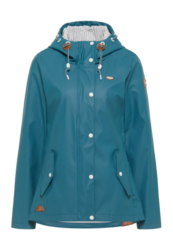 Blauwe regenjas | Ragwear marge b jacket deep ocean