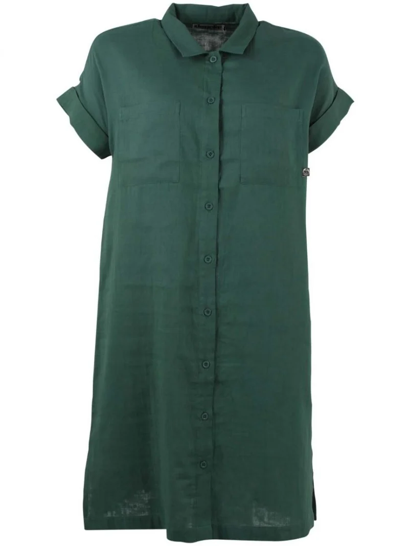 Groene overhemdjurk | Danefae errand dress rover khaki