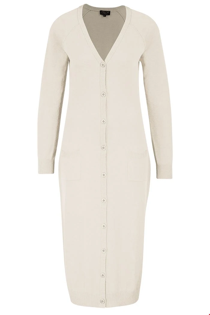 Wit lang vest | Zilch cardigan long off white