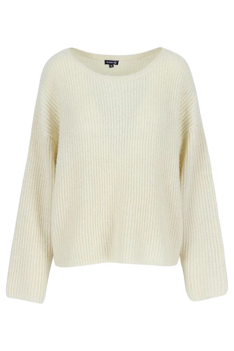 Comfortabele warme trui | Lily Balou Milena jumper off white