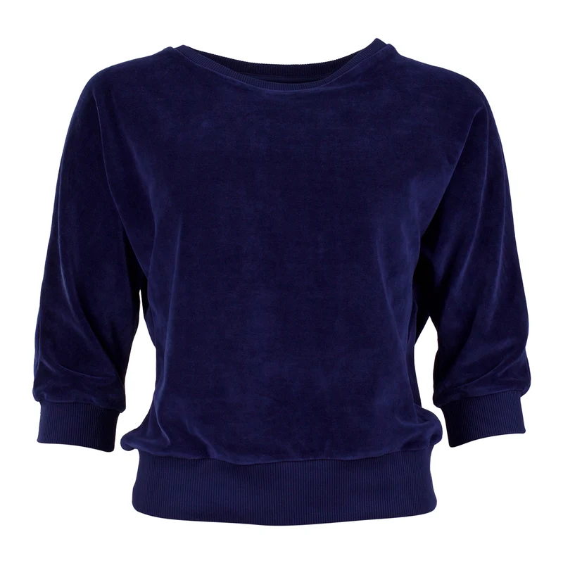 Blauwe trui met driekwart mouwen |Froy & Dind sweater Sybille