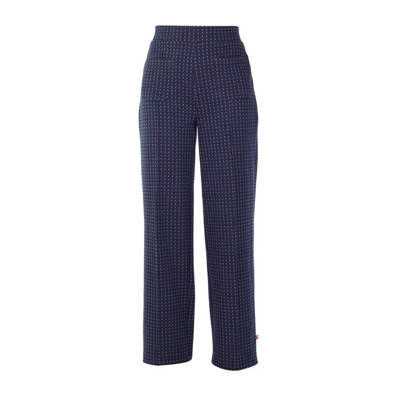 Blauwe broek met stippenprint | Froy & Dind pants Fenna geo pink