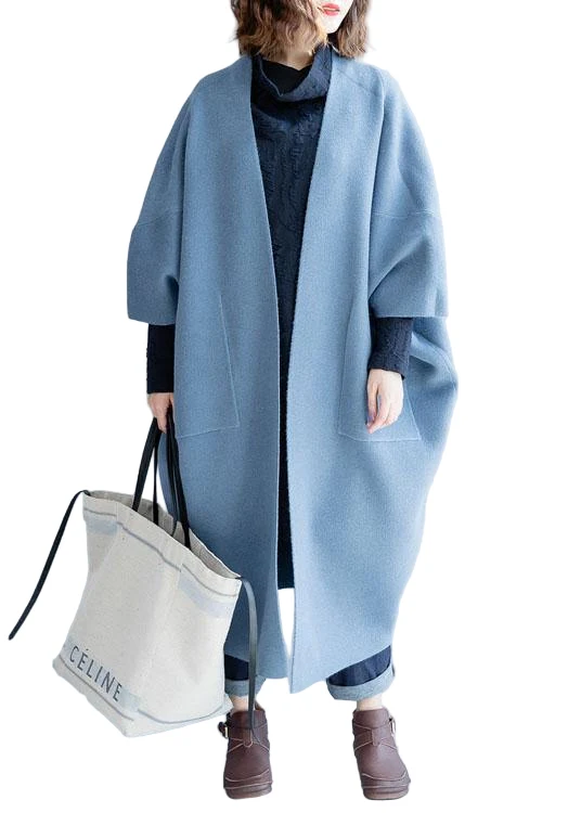 Dames Lange Overjas Batwing Sleeve