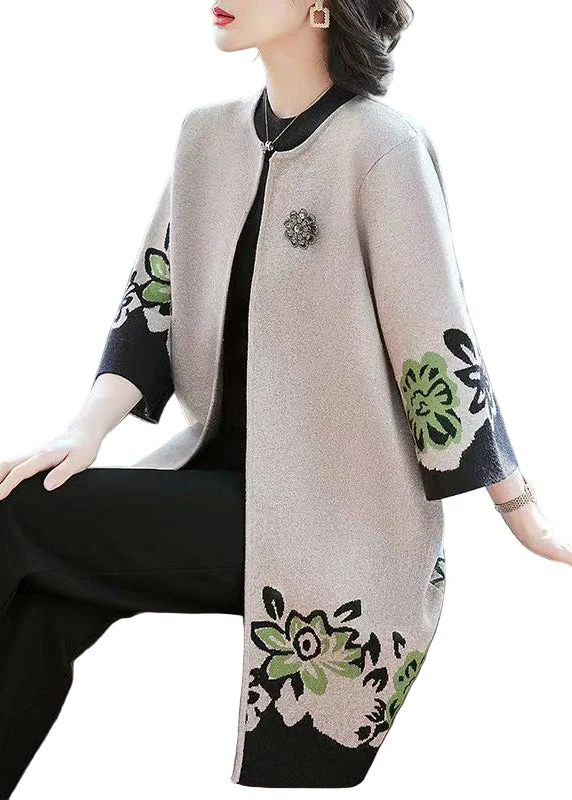 Dames Gebreid Vest met O-hals en Patchwork