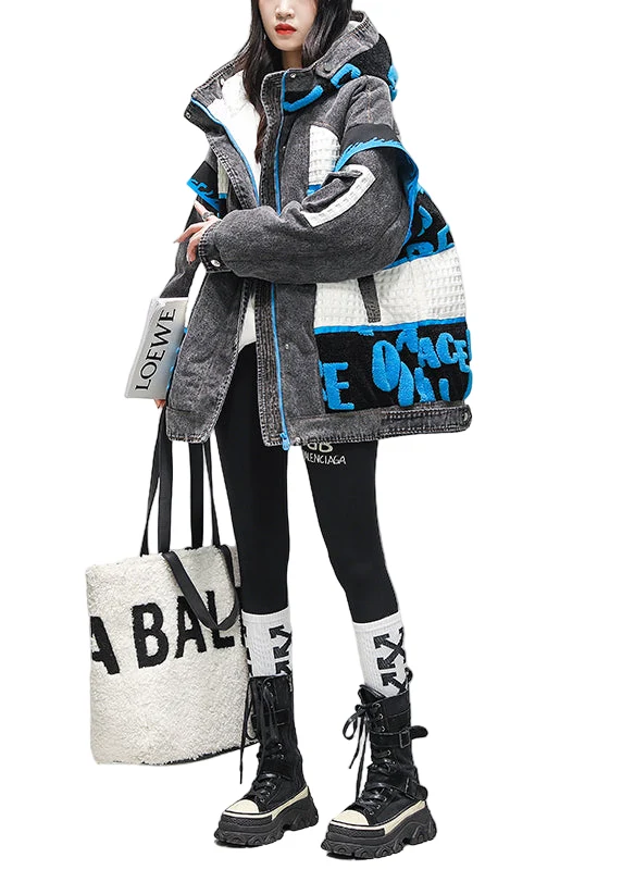 Dames Denim Jack met Capuchon en Ritssluiting