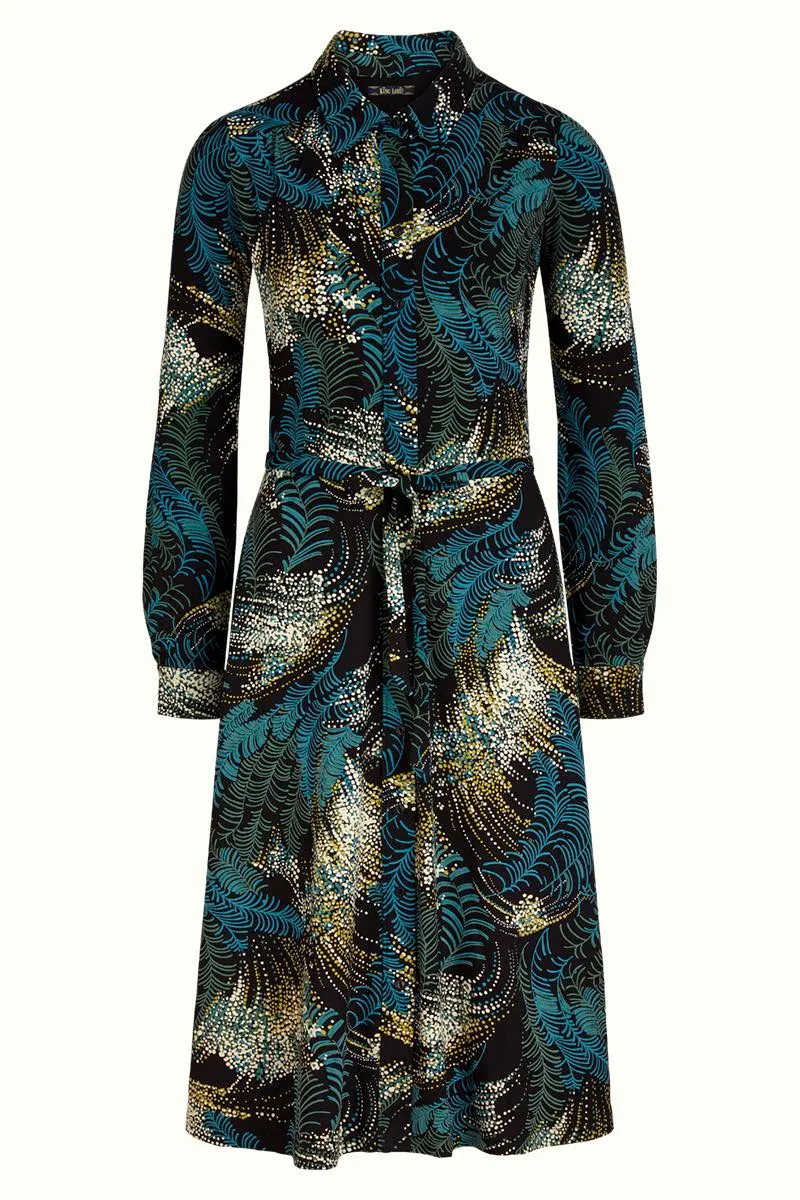 Jurk van duurzame viscose | King Louie Olive dress devon black