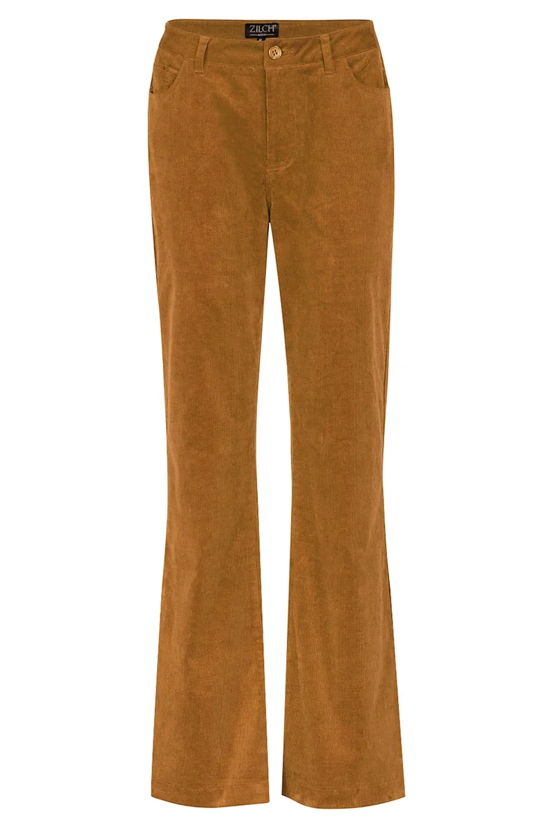 Broek met wijde pijpen | Zilch pants flare cinnamon