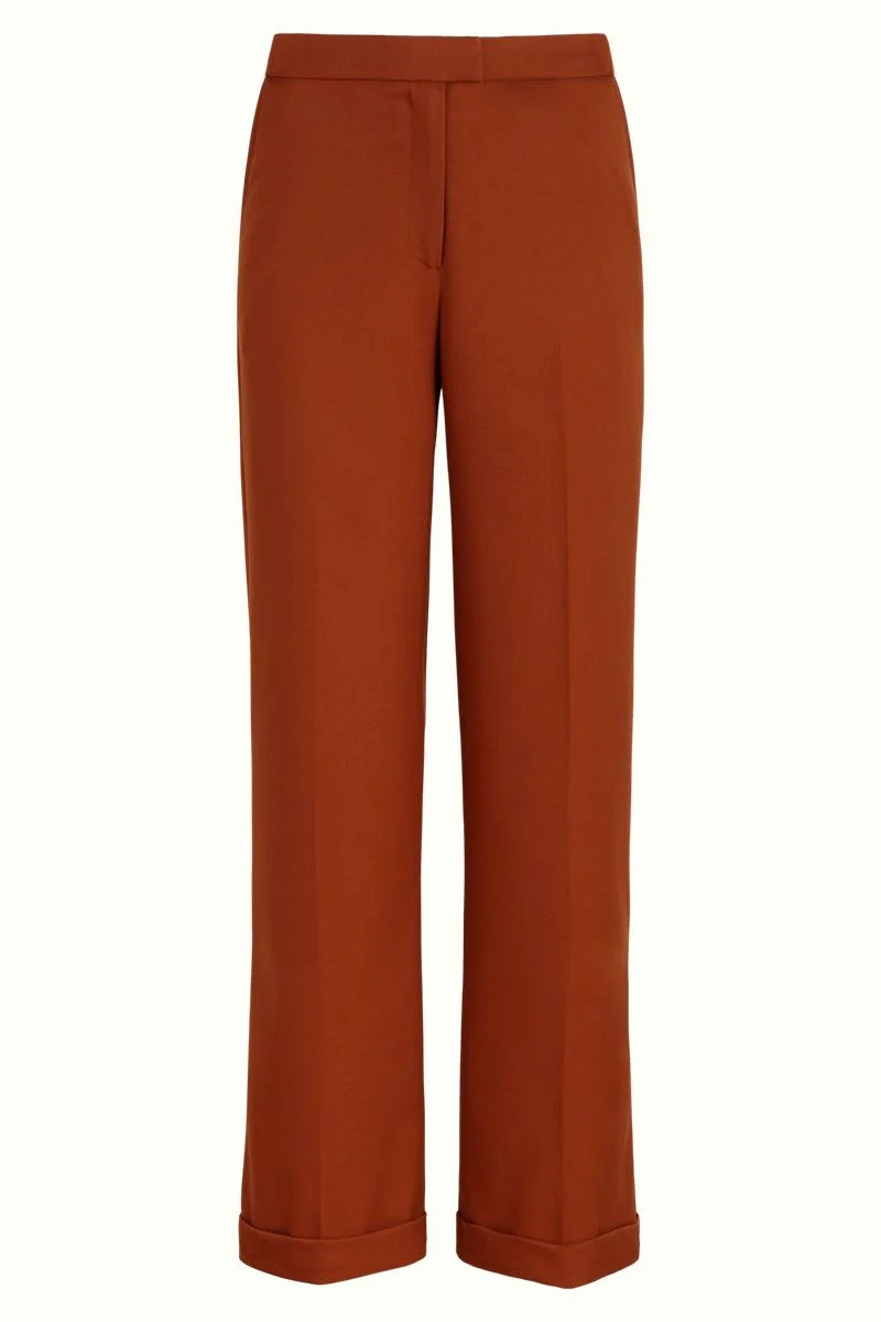 Broek met steekzakken | King Louie ethel pants stuart coconut brown