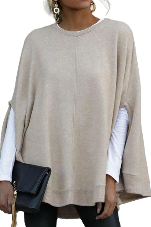 Dames Trui Ronde Hals met Vleermuismouwen Casual Stijl