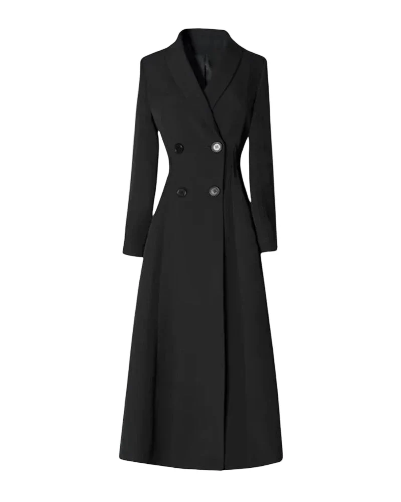 Dames Lange Trenchcoat Met Knoopdetail