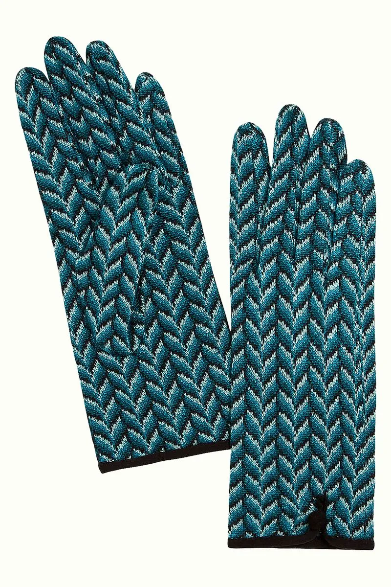 Warme handschoenen van acryl | King Louie glove mistletoe dragonfly green