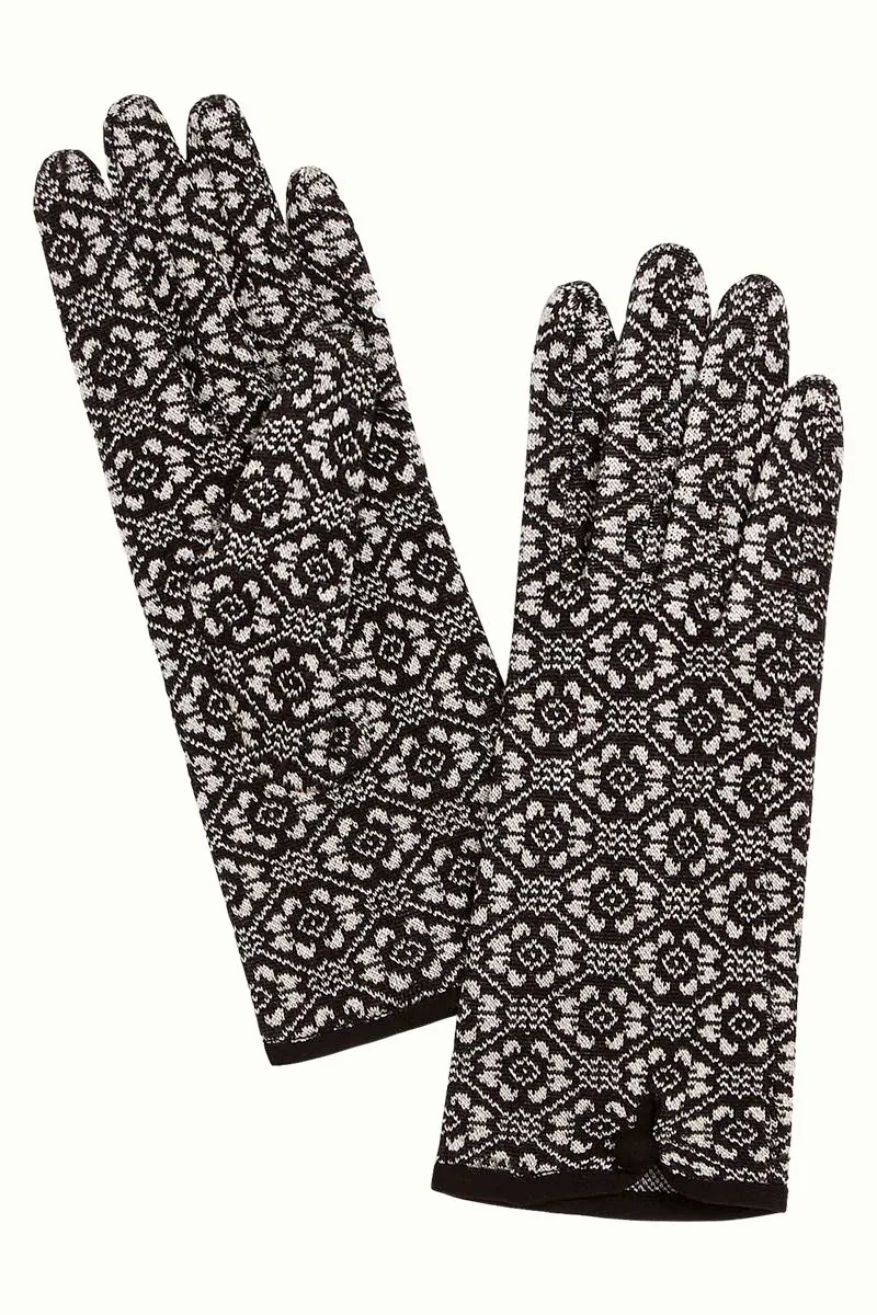 Zwart witte handschoenen | King Louie glove campbell black