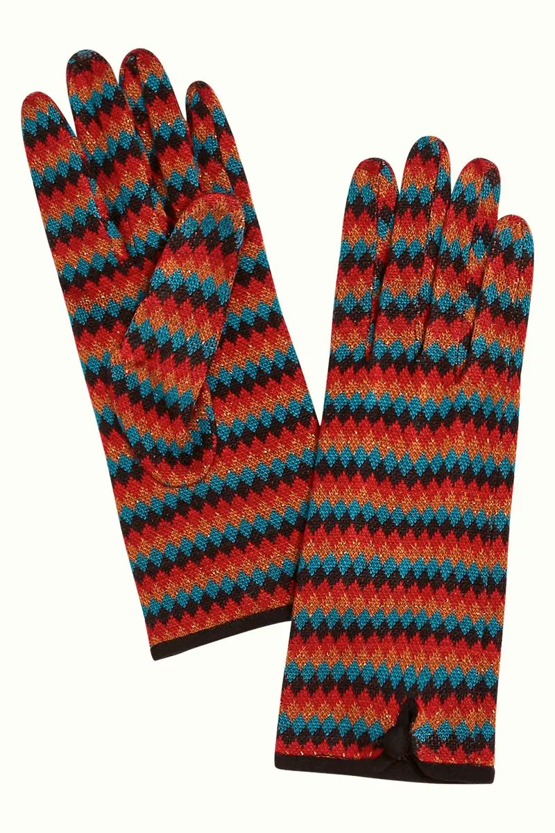 Handschoenen met zigzag print | King Louie glove cabaret umbre