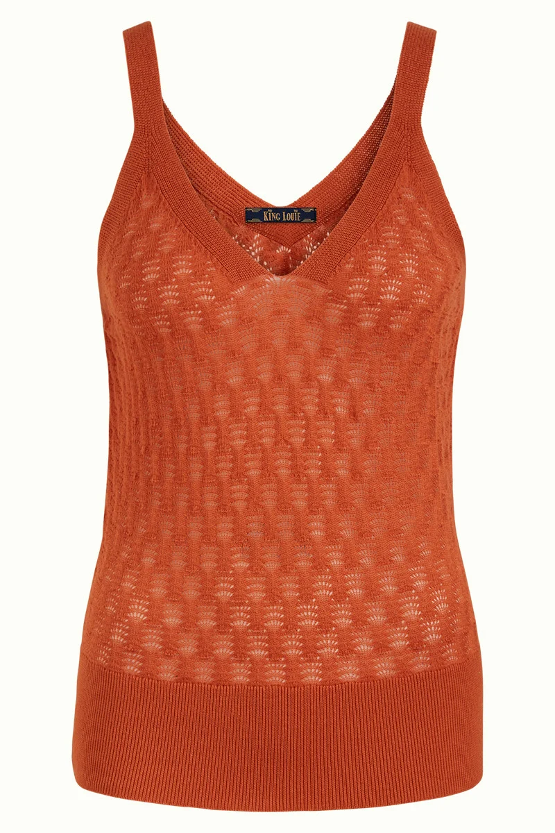 Hemdje met V-hals | King Louie Isa camisole sunset ajour umbre