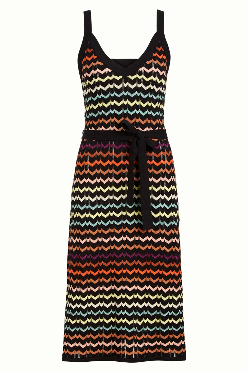 Mouwloze zomerjurk | King Louie Isa cami dress mirror black