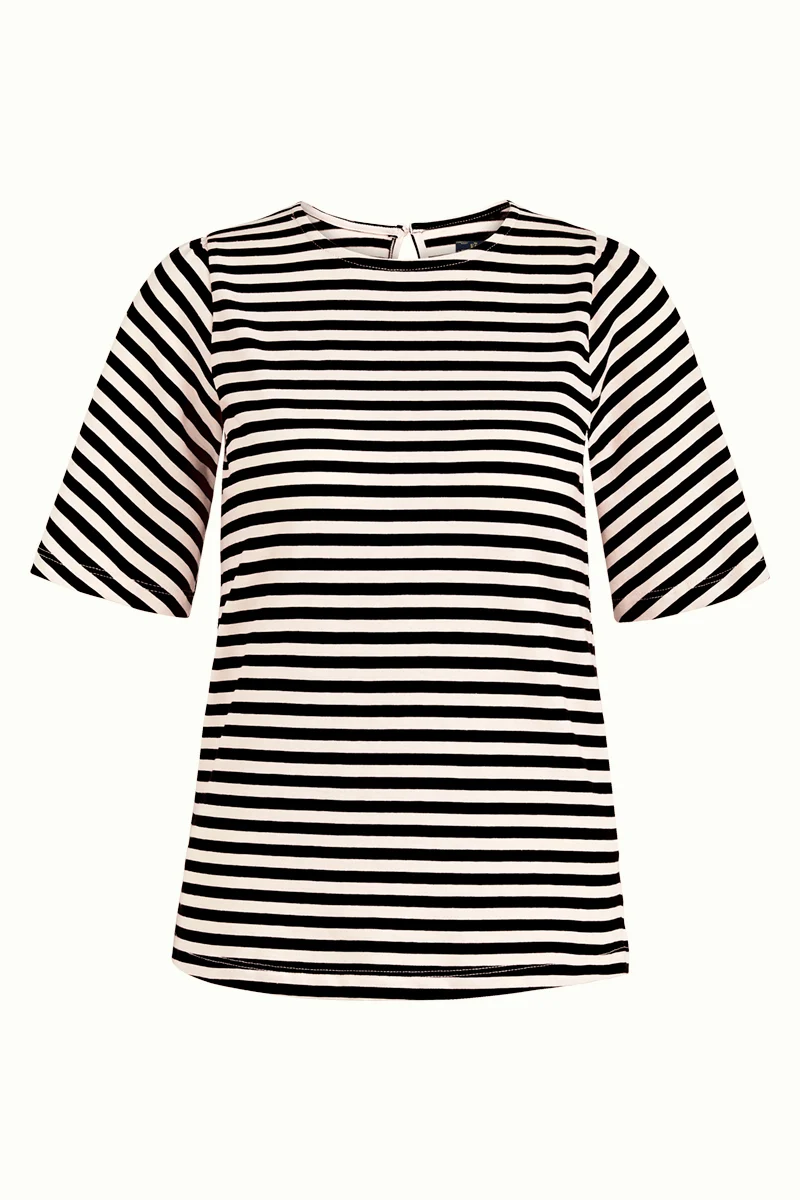 Gestreepte top van biologisch katoen | King Louie Izzy top chopito stripe black