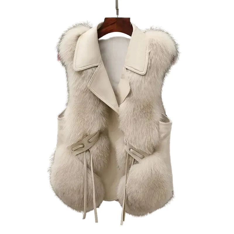 Dames Vest Oversized Met Revers voor Koudere Dagen