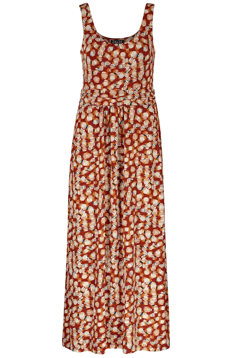 Mouwloze lange jurk | Zilch dress long bubbles pepper