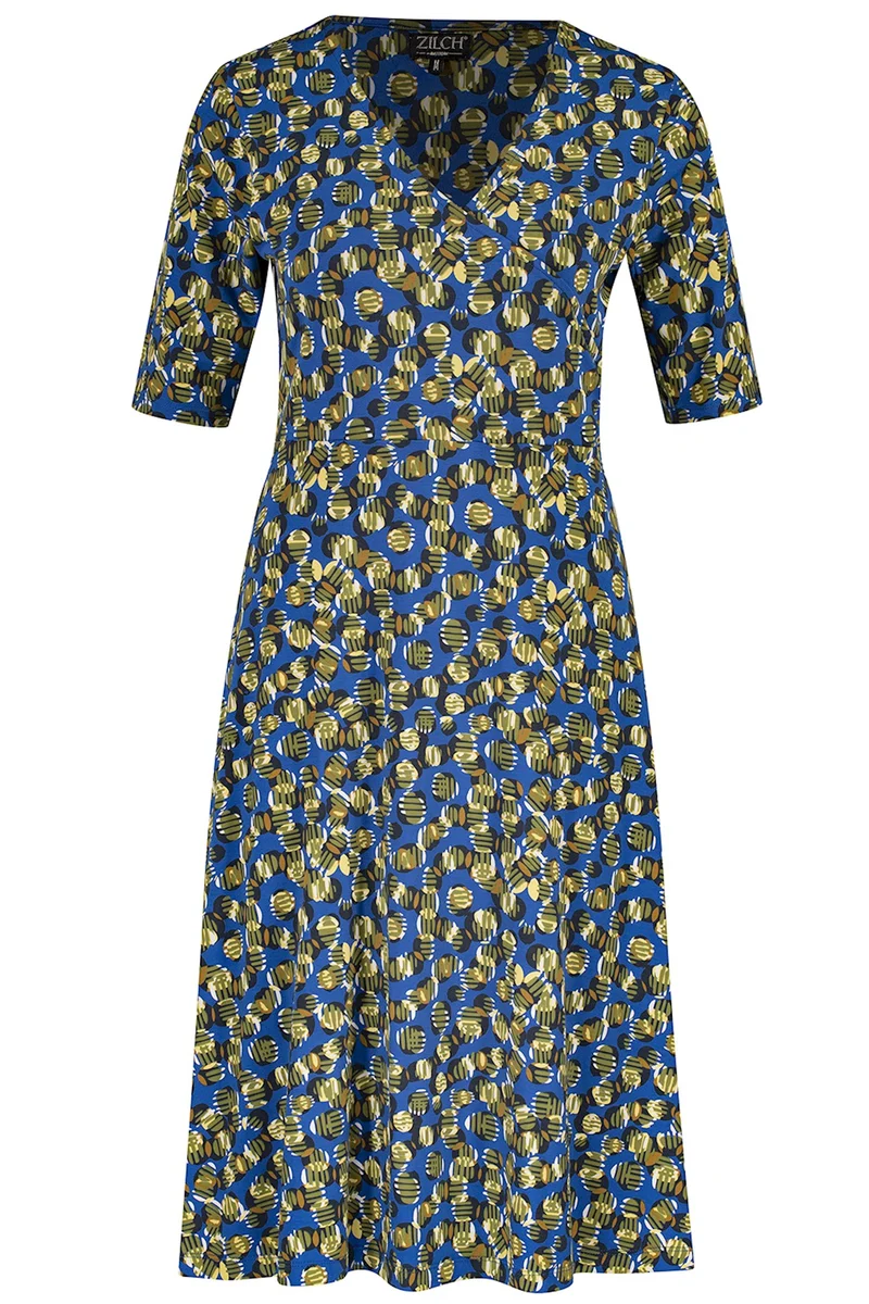 Jurk met overslag decolleté | Zilch dress cross bubbles disco