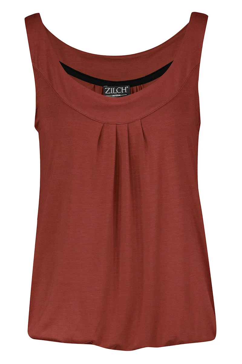 Mouwloze rode top | Zilch top sleeveless pepper