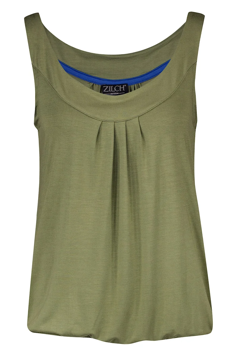 Mouwloze groene top | Zilch top sleeveless moss