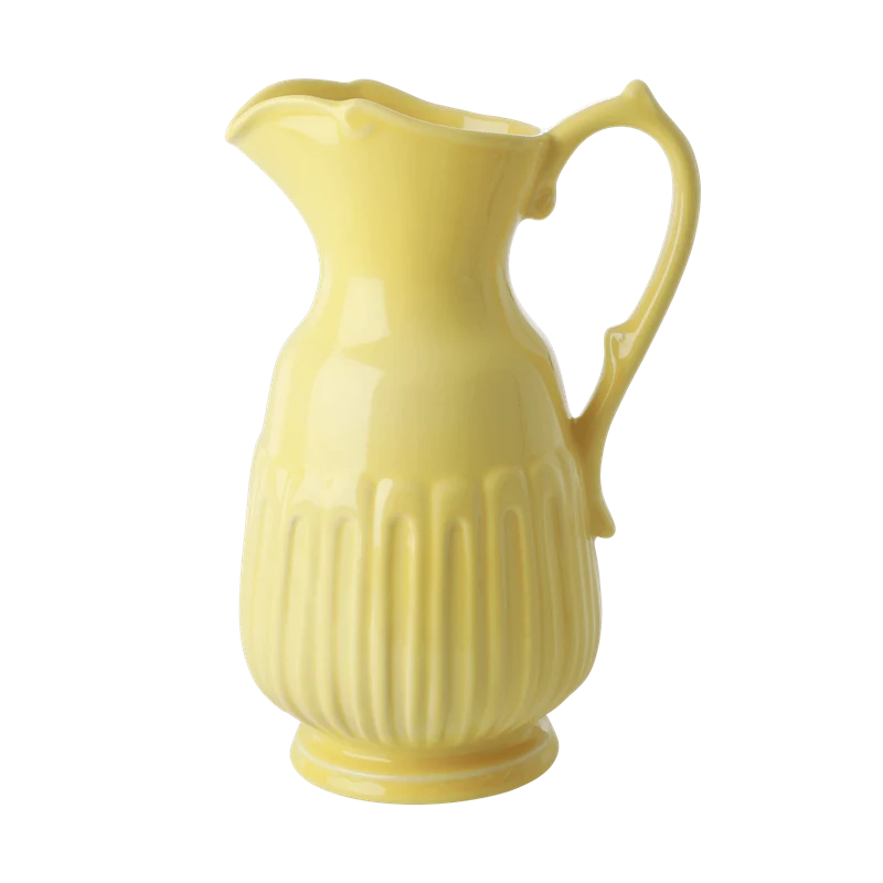 Rice ceramic jug yellow