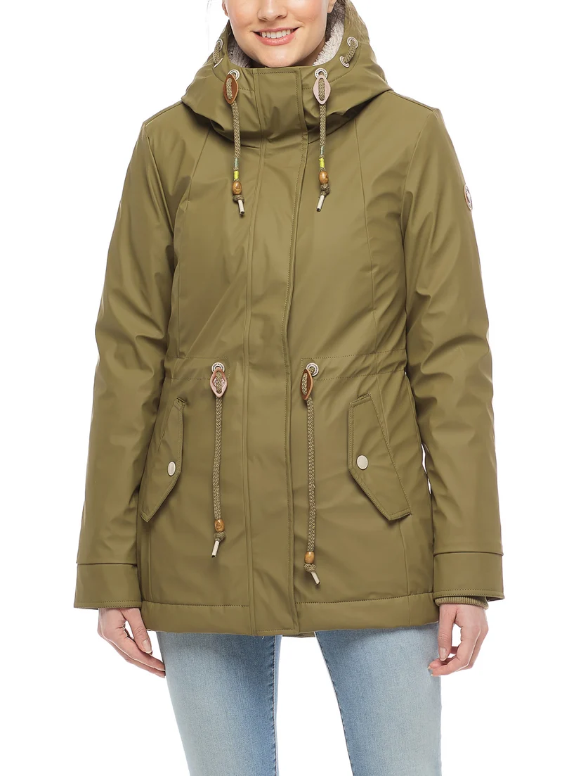 Olijfgroene waterdichte jas | Ragwear jacket Monadis rainy light olive