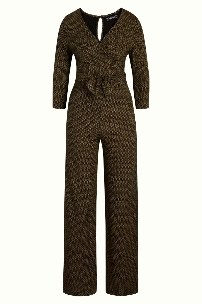 Jumpsuit van duurzame viscose | King Louie Farah jumpsuit afternoon black