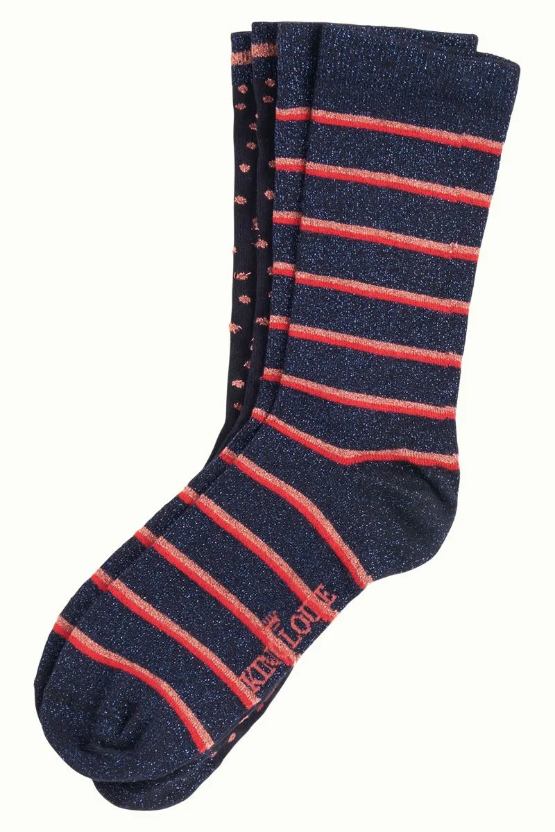 King Louie Socks 2-Pack Award Night Sky Blue