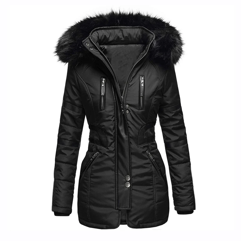 Dames Winterjas met Capuchon en Stijlvol Design