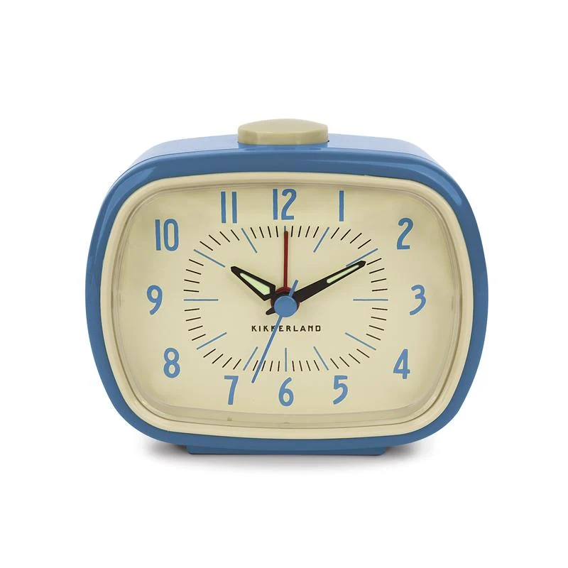 Kikkerland retro alarm clock blue