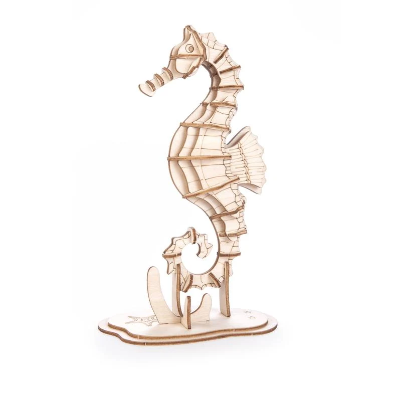 Kikkerland seahorse 3D wooden puzzle