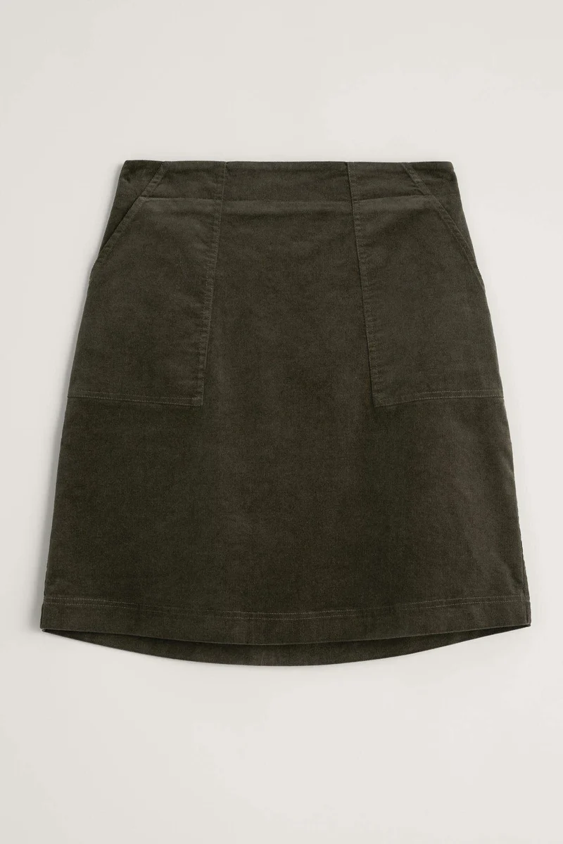 Groen rokje van biologisch katoen | Seasalt Cornwall may's rock skirt woodland