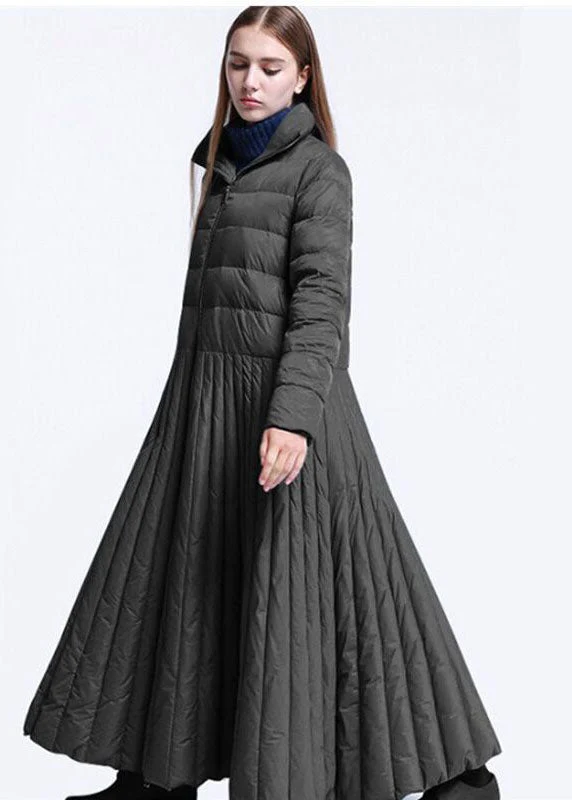 Dames Winterjas Met Zakken Cirkelstijl