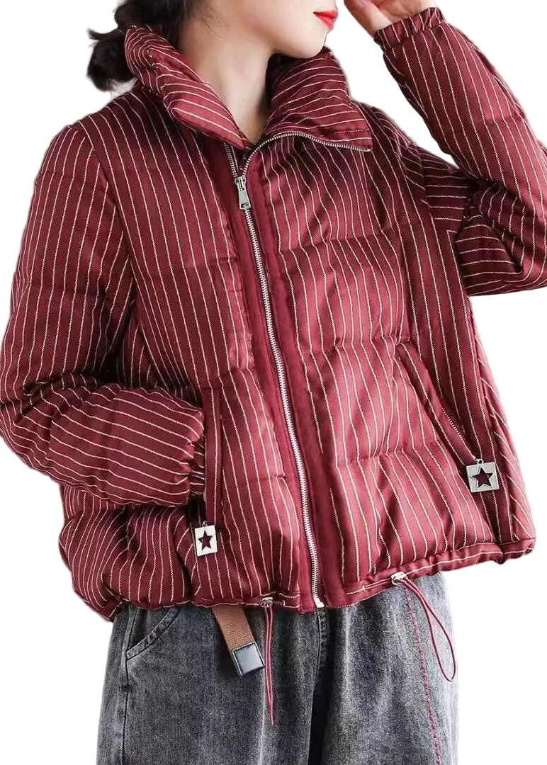 Dames Winter Puffer Jacket met Opstaande Kraag