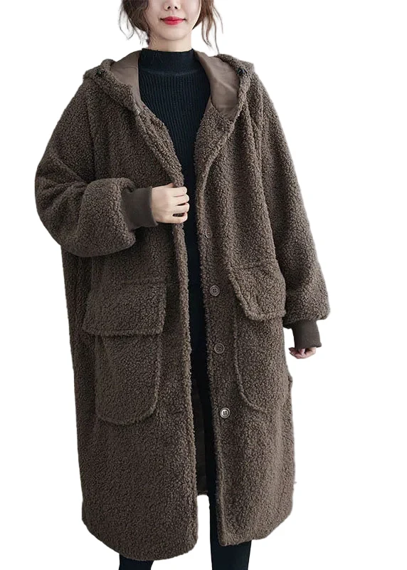 Dames Winterparka met Capuchon en Knopen