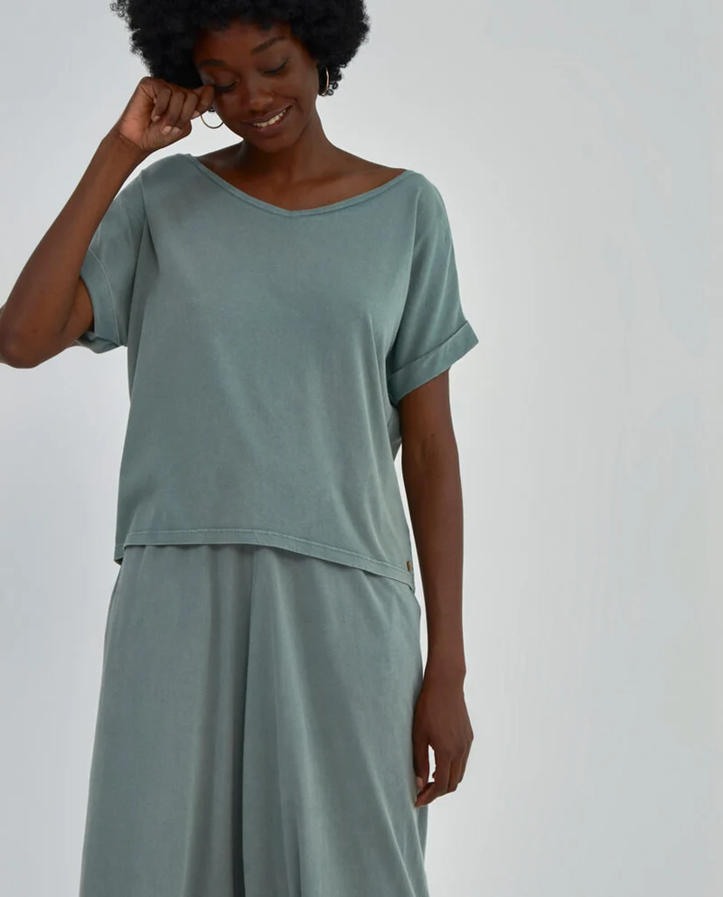 Surkana short sleeves oversided t-shirt khaki