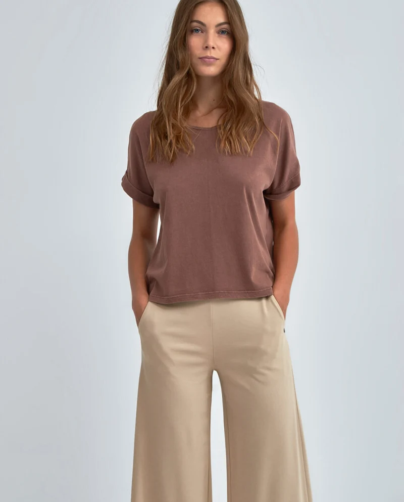 Surkana short sleeves oversided t-shirt brown