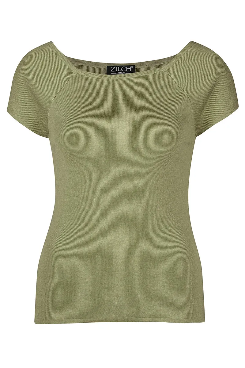 Mosgroene top | Zilch top short sleeve moss
