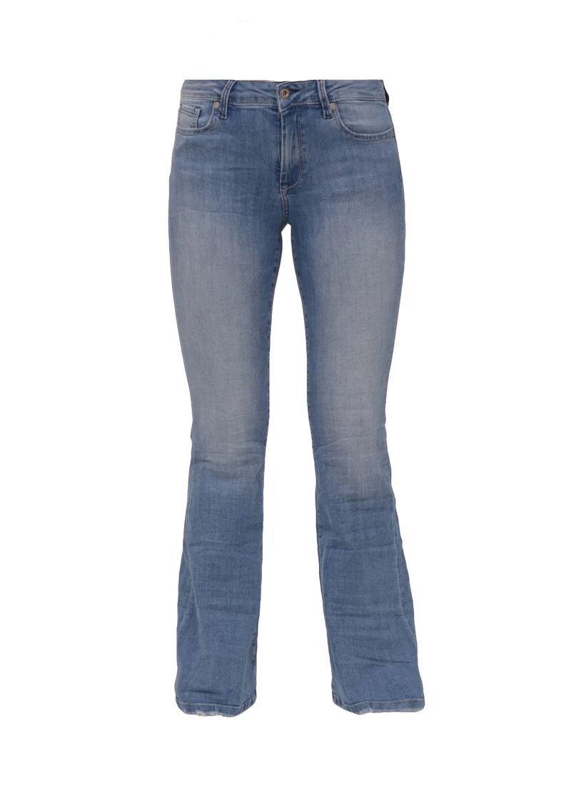 Jeans met uitlopende pijp | M.O.D. Sina flared emerald blue L32