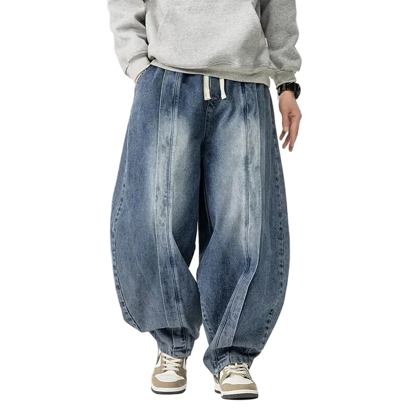 Heren Oversized Jeans met Taps Toelopende Manchetten