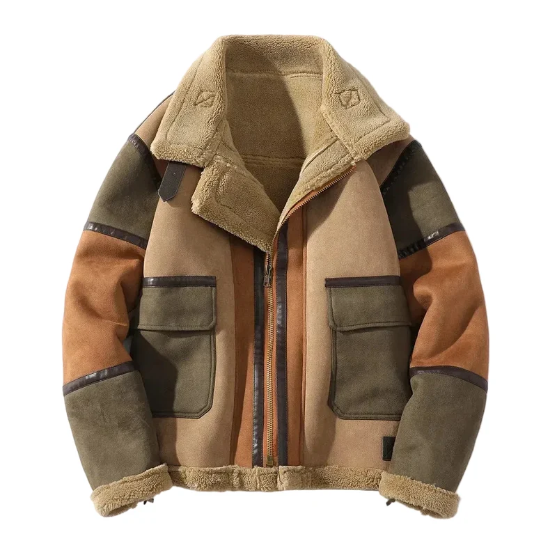 Heren Fleece Jack met Kleurblokken en Ritssluiting