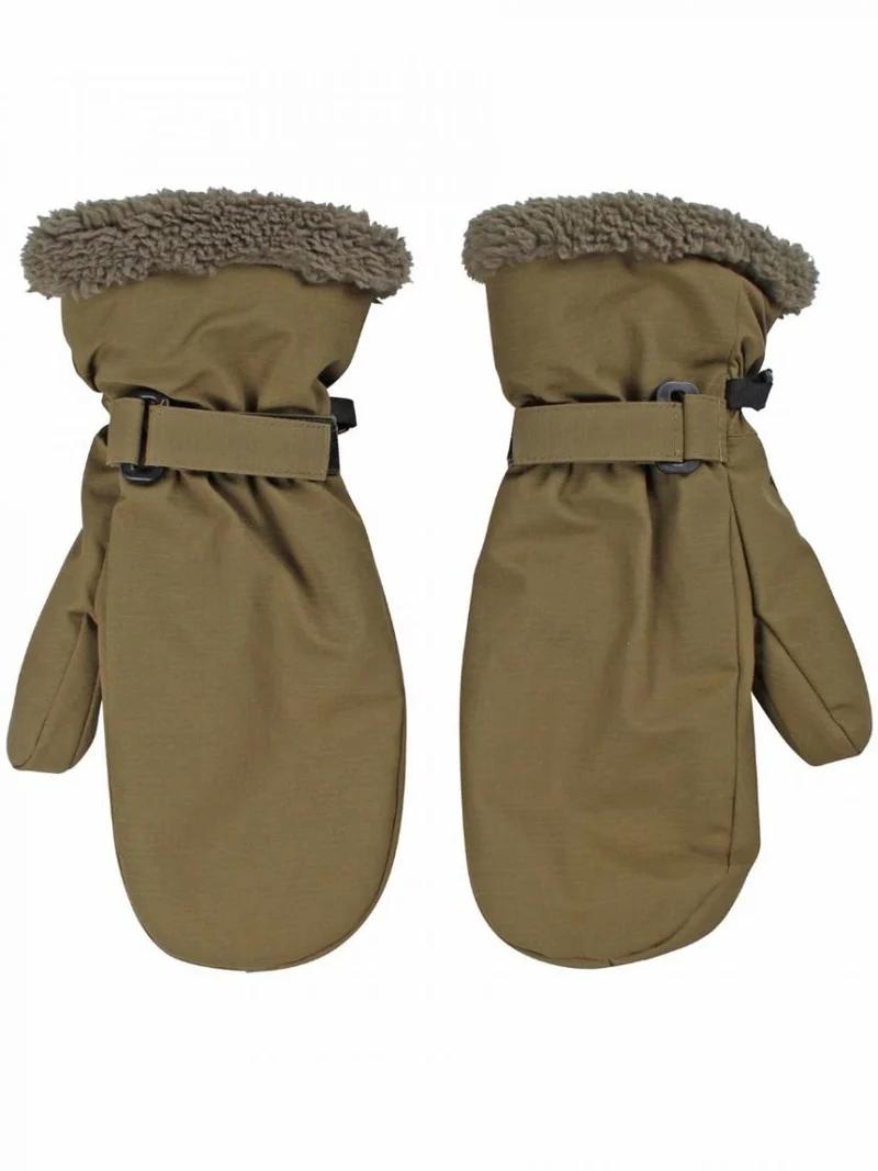 Olijfkleurige warme wanten | Danefae handy mittens olive