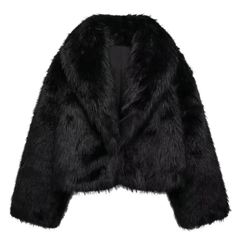 Lange Dames Jas Winter met Luxe Kraag en Stijlvol Patroon