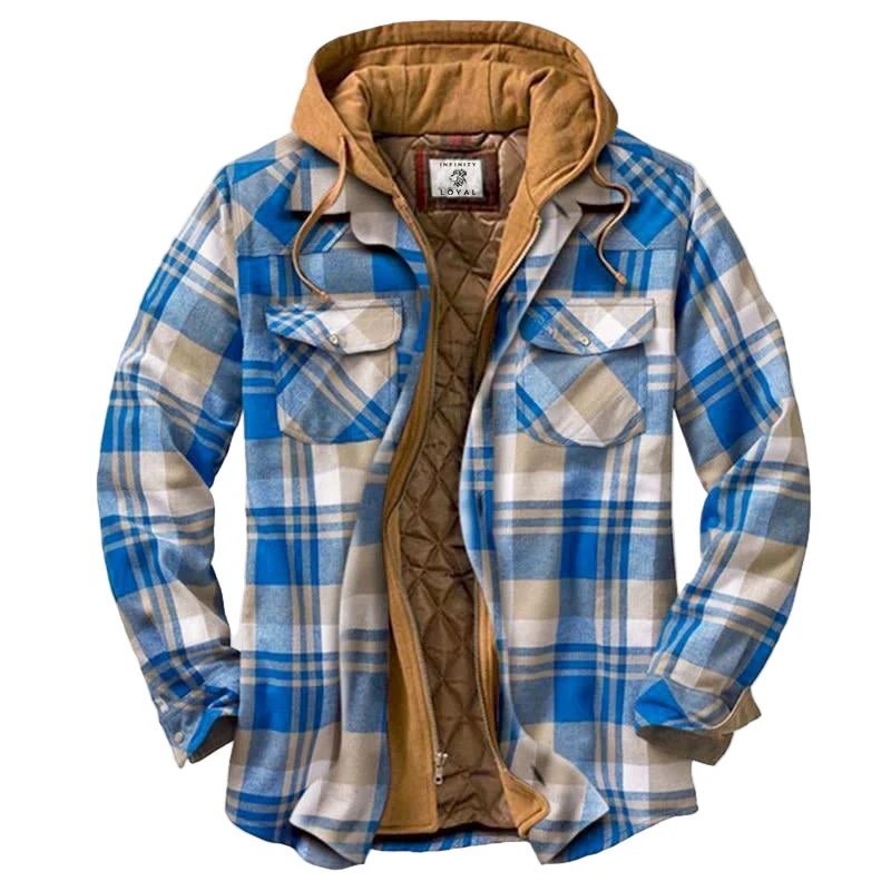 Heren Winterjas Lange Jas met Kap Casual Design
