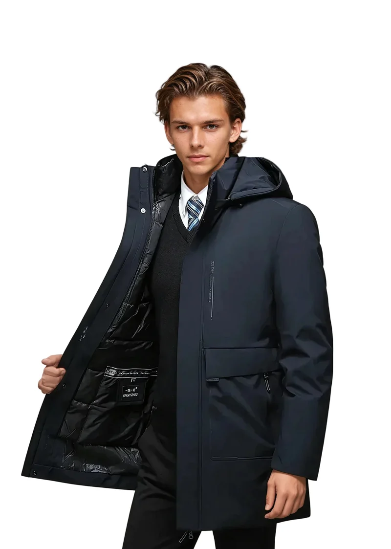 Heren Parka Winterjas Met Beschermende Kap