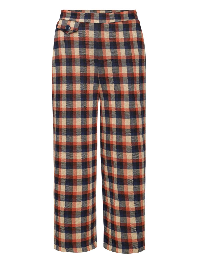 Broek met houthakkersprint | Mademoiselle YéYé sunday morning trousers city plaid brown