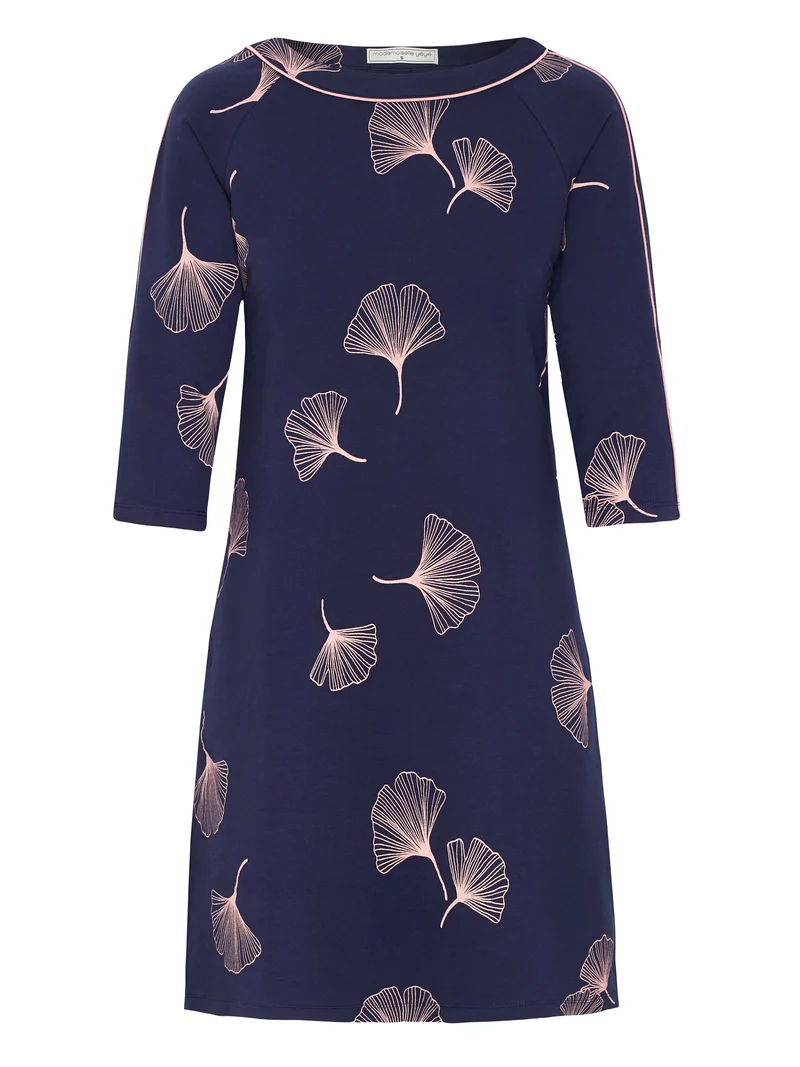 Blauwe A-lijn jurk | Mademoiselle YéYé around the clock dress gingko blue