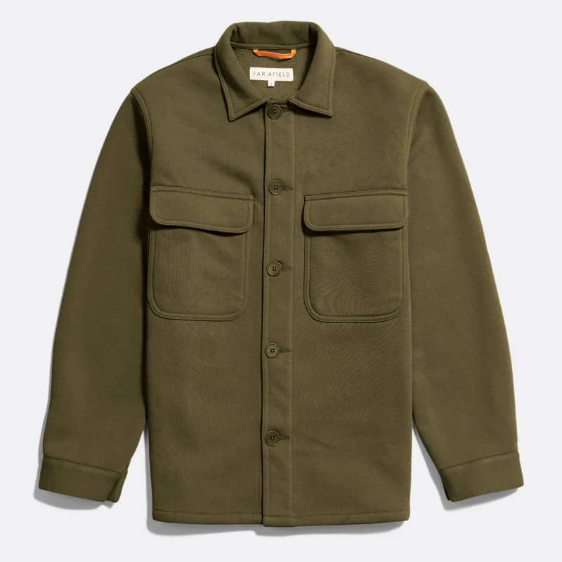 Groen jasje met knopen | Far Afield Normsk jacket dark olive