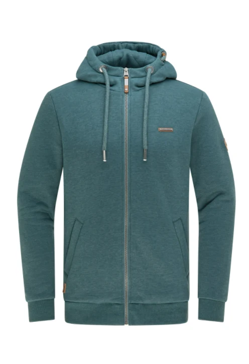 Vest met ritssluiting | Ragwear sweatshirt Nate zip dark green